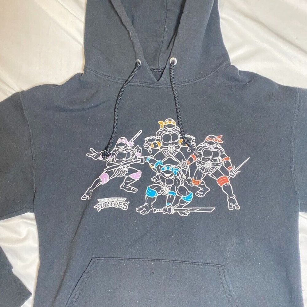 Teenage Mutant Ninja Turtles Sz S Small Sweatshirt Black Longsleeve 2020 Viacom - Picture 2 of 13
